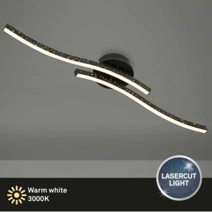 Briloner 3718-025 - LED Nadgradni lestenec REY 2xLED/6W/230V črna