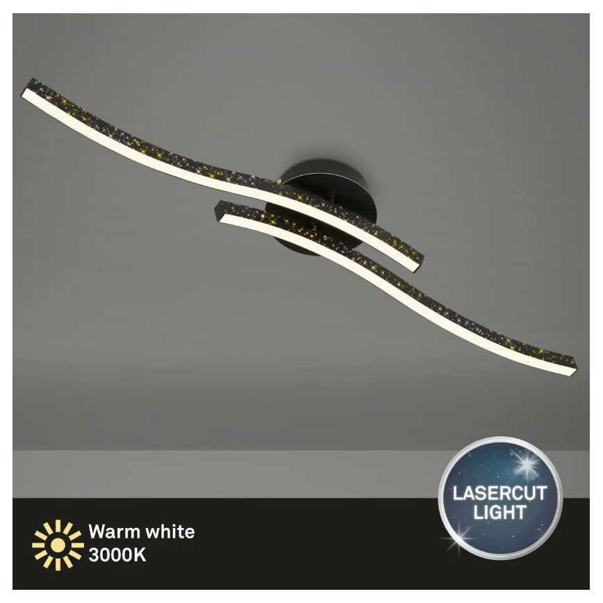 Briloner 3718-025 - LED Nadgradni lestenec REY 2xLED/6W/230V črna