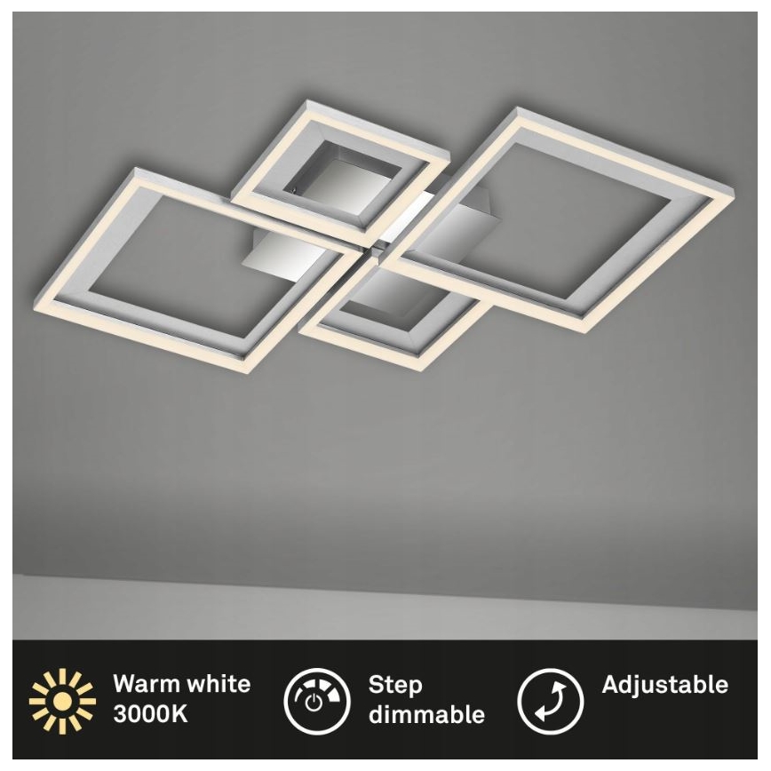 Briloner 3727-019 - LED Zatemnitvena stropna svetilka FRAME LED/38W/230V