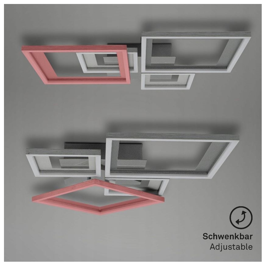 Briloner 3727-019 - LED Zatemnitvena stropna svetilka FRAME LED/38W/230V