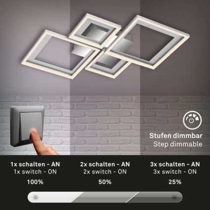 Briloner 3727-019 - LED Zatemnitvena stropna svetilka FRAME LED/38W/230V