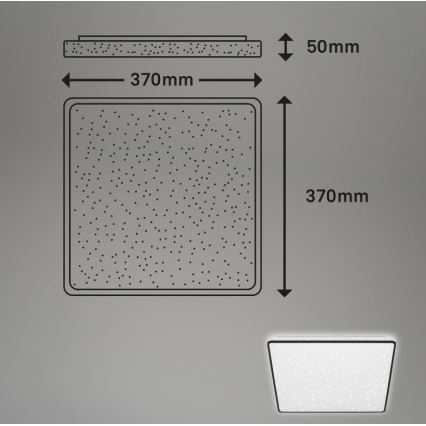 Briloner 3749-415 - LED Stropna svetilka LINO LED/24W/230V črna