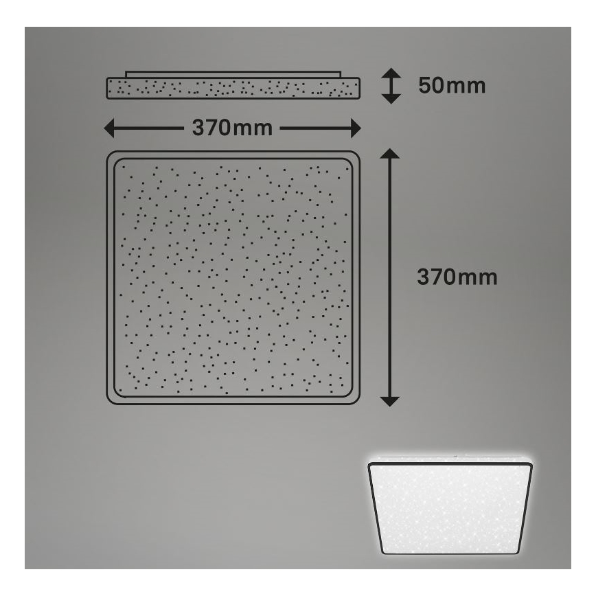Briloner 3749-415 - LED Stropna svetilka LINO LED/24W/230V črna