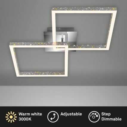 Briloner 3751-019 - LED Zatemnitvena stropna svetilka FRAME LED/20W/230V sijajni krom
