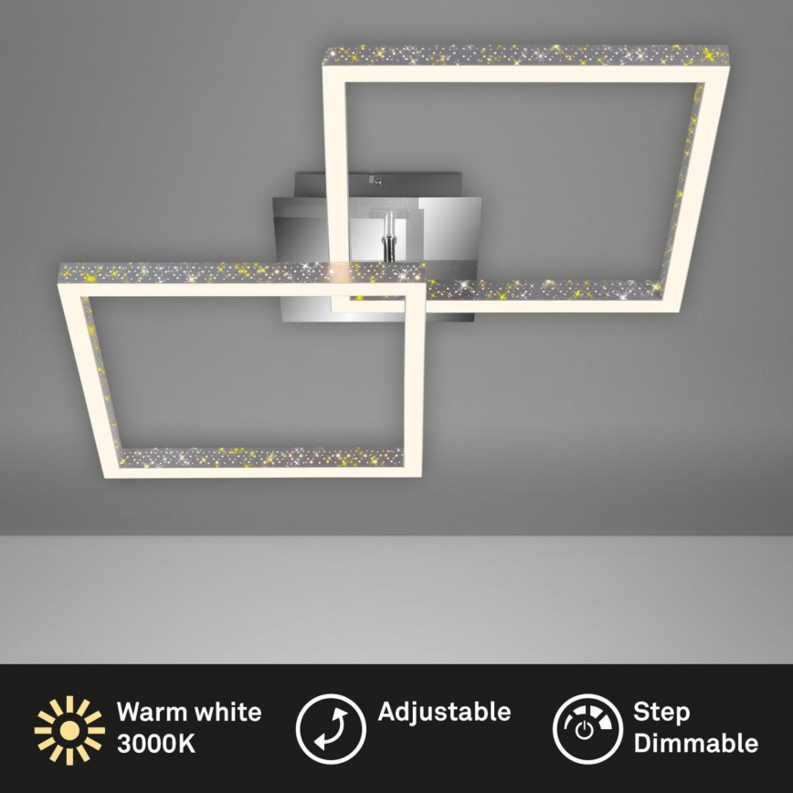 Briloner 3751-019 - LED Zatemnitvena stropna svetilka FRAME LED/20W/230V sijajni krom