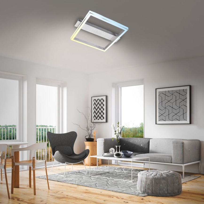 Briloner 3760-019 - Zatemnljivo LED stropno svetilo FRAME LED/23W/230V 2700-6500K 42x36 cm + daljinski upravljalnik