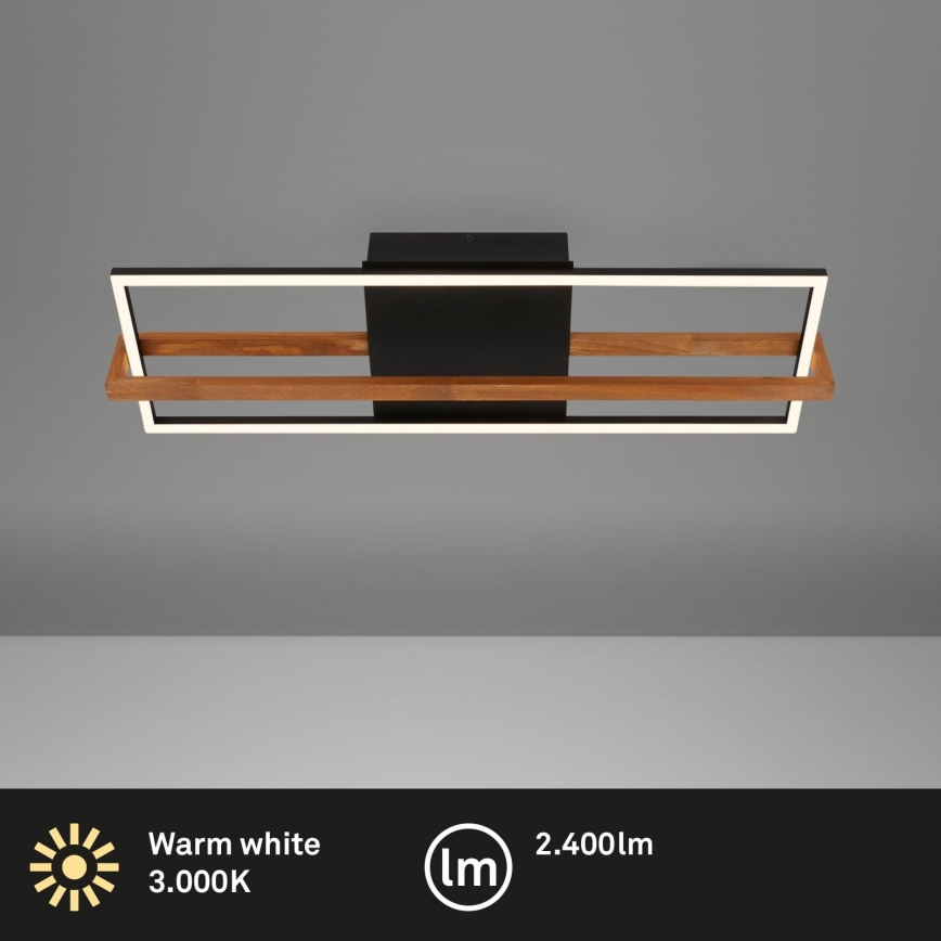 Briloner 3777-015 - LED stropna svetilka FRAME LED/21W/230V 3000K črna