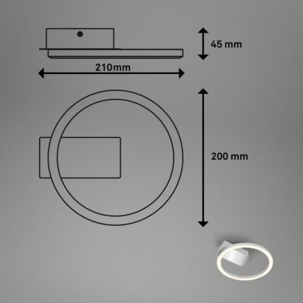 Briloner 3778-014 - LED stropno svetilo FRAME LED/5W/230V Ø 20 cm matni krom