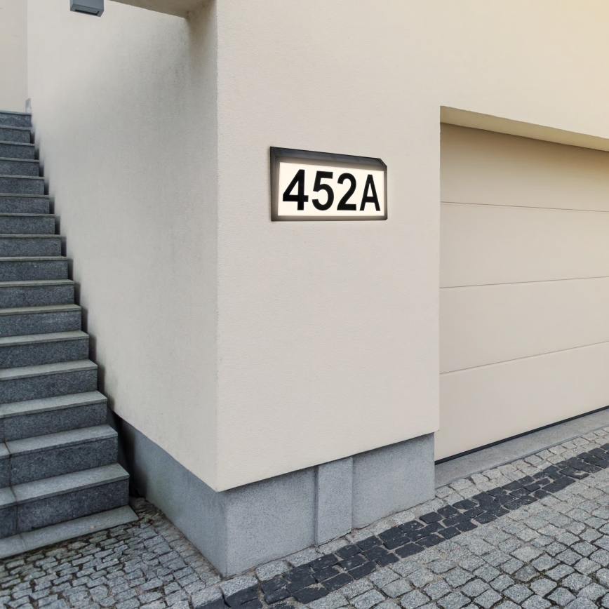 Briloner 3797015 - Sončna LED hišna številka LED/0,5W/1,2V 1200 mAh IP44