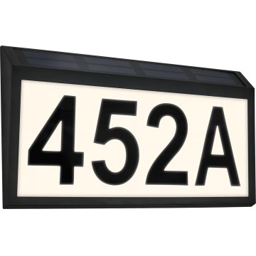 Briloner 3797015 - Sončna LED hišna številka LED/0,5W/1,2V 1200 mAh IP44