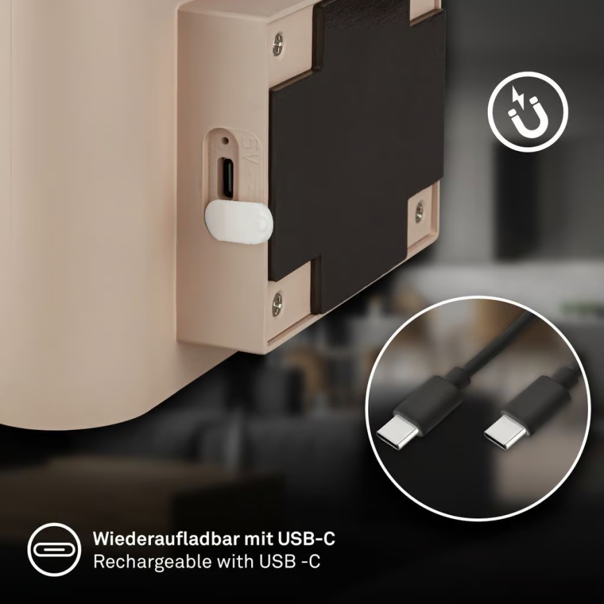 Briloner 3878011 - LED polnilna stenska svetilka s senzorjem gibanja in mraka CHAT LED/3W/5V 2000 mAh bež