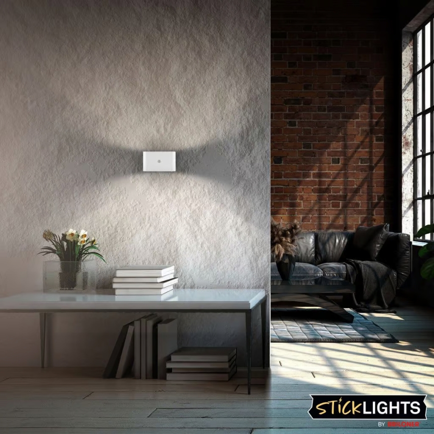 Briloner 3878016 - LED polnilna stenska svetilka s senzorjem gibanja in mraka CHAT LED/3W/5V 2000 mAh bela