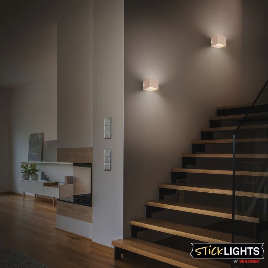 Briloner 3879011 - LED polnilno stensko svetilo s senzorjem gibanja in mraka BORRA LED/1,5W/5V 3600 mAh bež