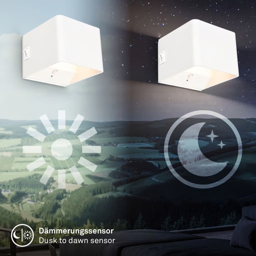Briloner 3879016 - LED polnilna stenska svetilka s senzorjem BORRA LED/1,5W/5V 3600 mAh bela