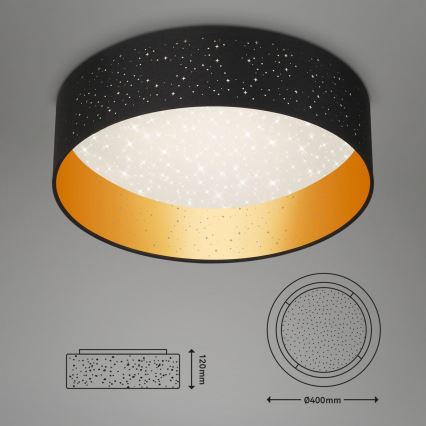 Briloner 3882-015 - LED Stropna svetilka MAILA STARRY LED/18W/230V črna/zlata