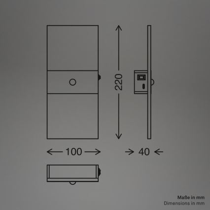 Briloner 3888012 - LED polnilna stenska svetilka AURA z zaznavanjem gibanja in mraka, 2,5W/5V, 1800 mAh, mat krom