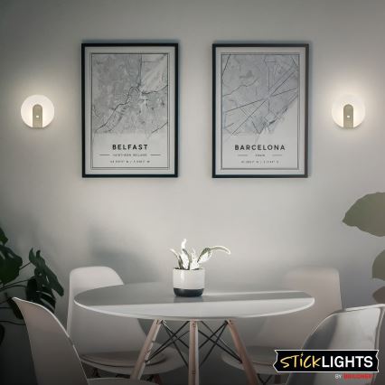 Briloner 3889012 - LED polnilno stensko svetilo s senzorjem gibanja in mraka TARO LED/2,5W/5V 1800 mAh matni krom