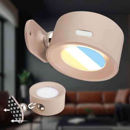 Briloner 3896011 - LED zatemnljivo polnilno stensko svetilo TARI LED/1,6W/5V 1500 mAh bež