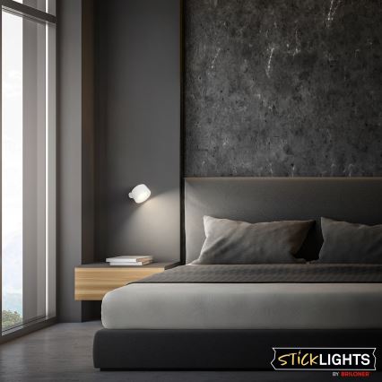 Briloner 3896016 - Polnilna zatemnljiva LED stenska svetilka TARI LED/1,6W/5V 1500 mAh bela