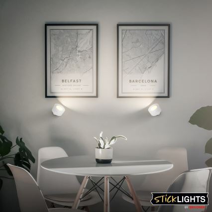 Briloner 3896016 - Polnilna zatemnljiva LED stenska svetilka TARI LED/1,6W/5V 1500 mAh bela