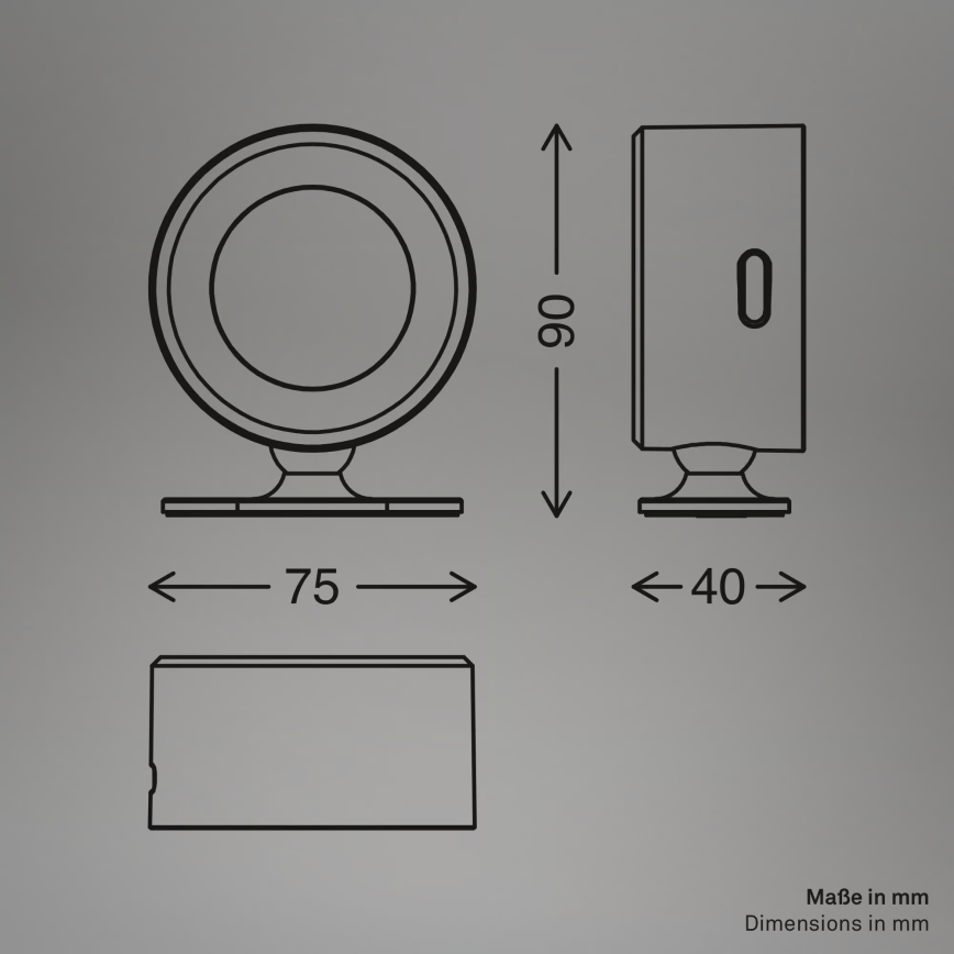 Briloner 3896016 - Polnilna zatemnljiva LED stenska svetilka TARI LED/1,6W/5V 1500 mAh bela