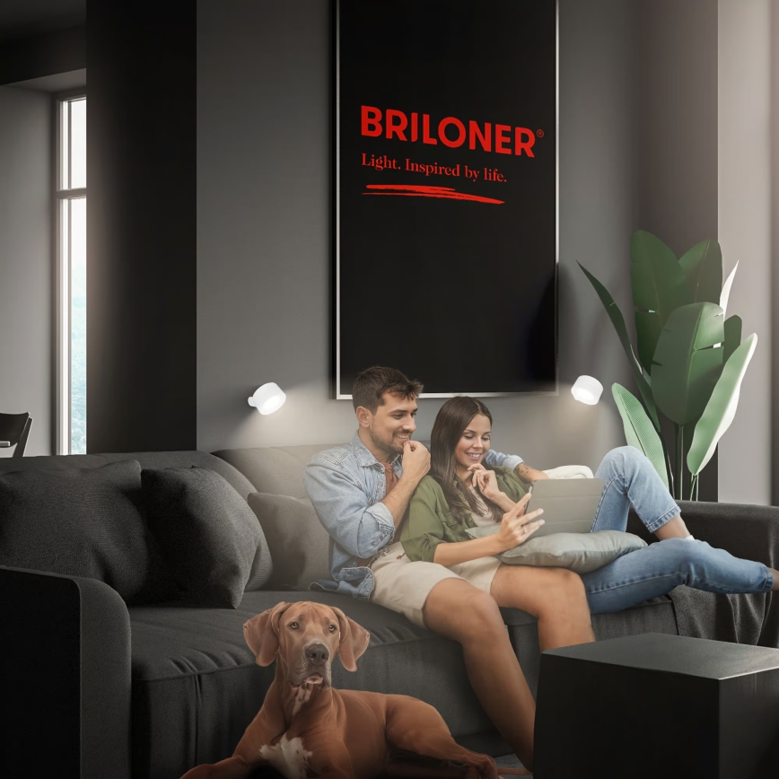 Briloner 3896016 - LED polnilna stenska svetilka TARI, z zatemnitvijo, LED/1,6W/5V, 1500 mAh, bela