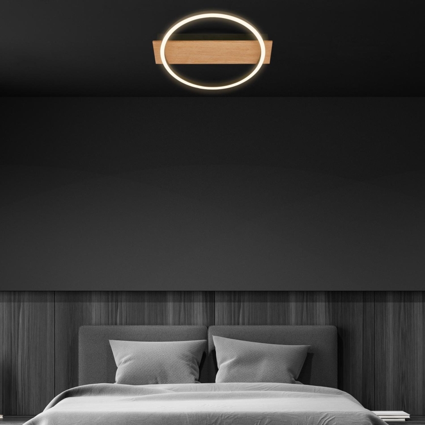 Briloner 3908-014 - LED stropna svetilka KADA LED/14W/230V premer 30 cm črna/rjava