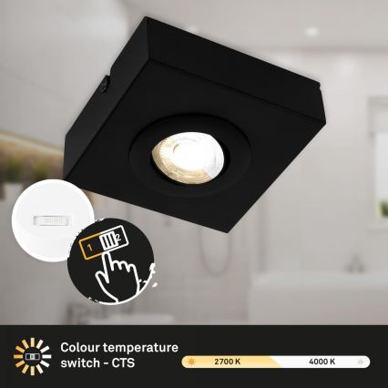 Briloner 3996015 - LED Reflektor CTS LED/4W/230V 2700/4000K črna