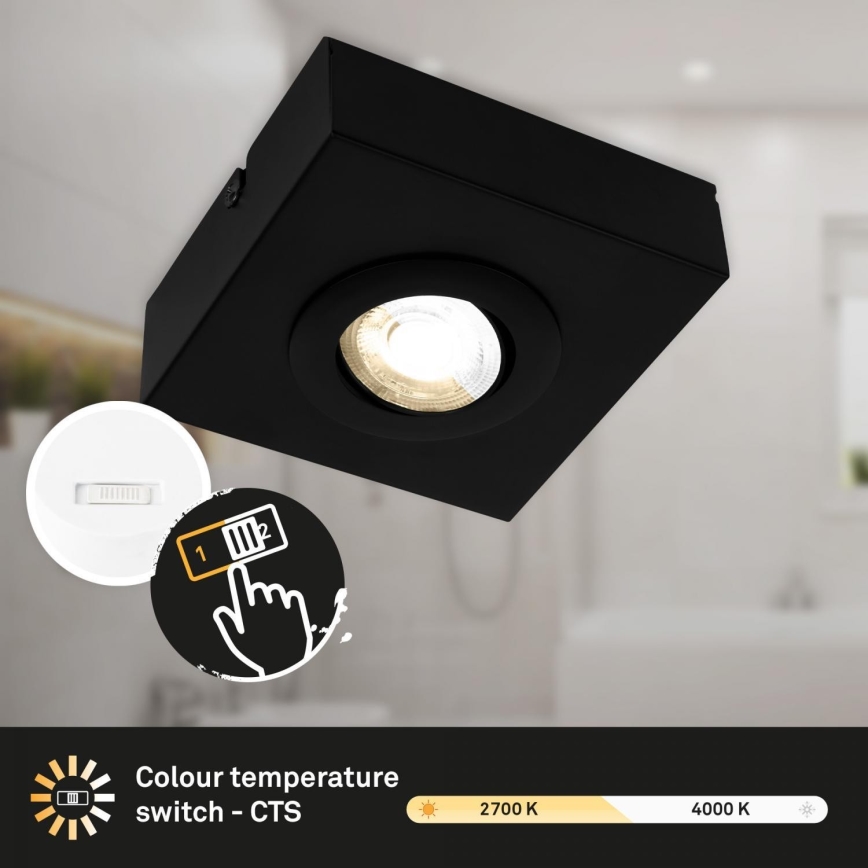 Briloner 3996015 - LED Reflektor CTS LED/4W/230V 2700/4000K črna