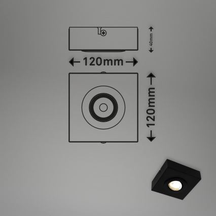 Briloner 3996015 - LED Reflektor CTS LED/4W/230V 2700/4000K črna