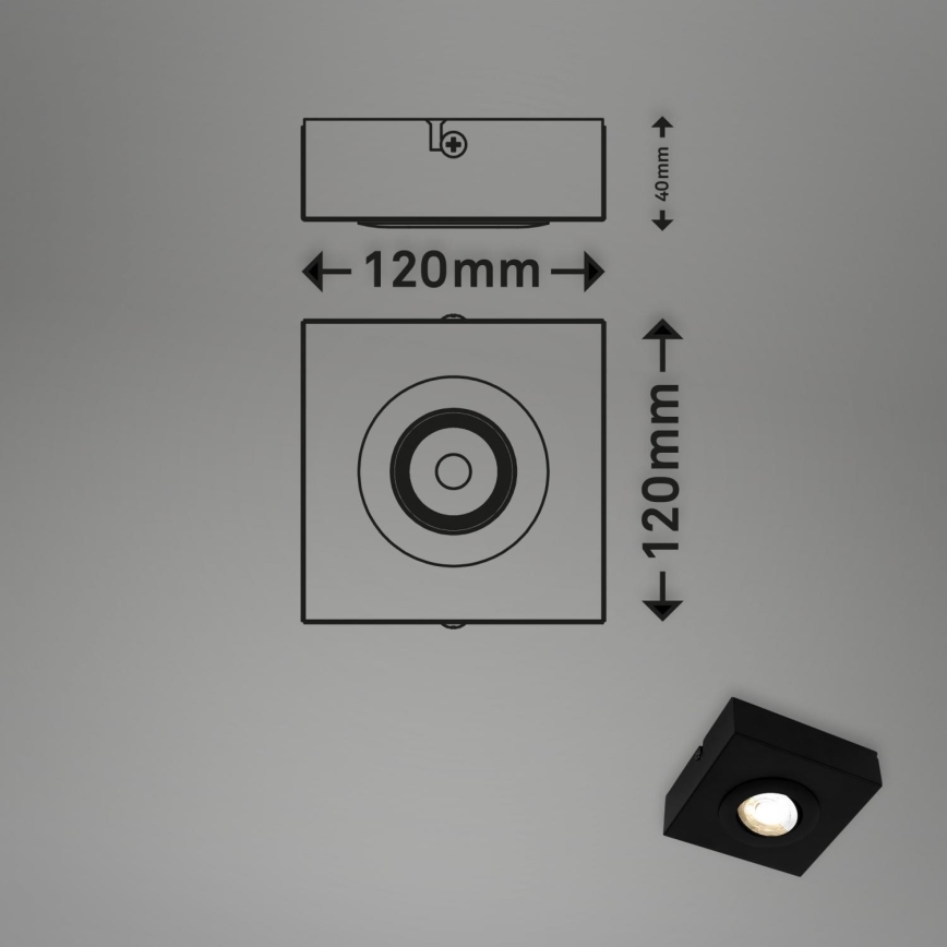 Briloner 3996015 - LED Reflektor CTS LED/4W/230V 2700/4000K črna