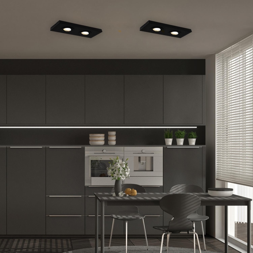 Briloner 3996025 - LED Reflektor CTS 2xLED/4W/230V 2700/4000K črna