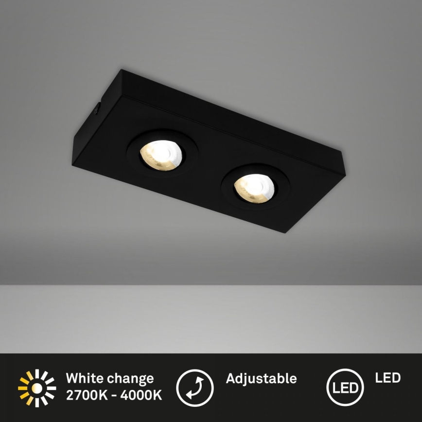Briloner 3996025 - LED Reflektor CTS 2xLED/4W/230V 2700/4000K črna