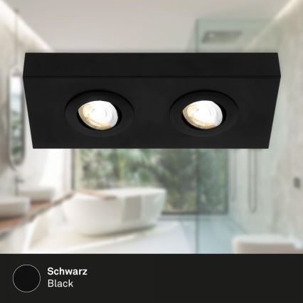 Briloner 3996025 - LED Reflektor CTS 2xLED/4W/230V 2700/4000K črna