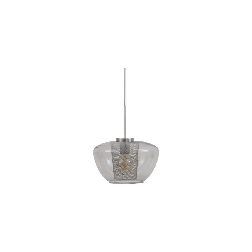 Briloner 4016-014 - Viseči lestenec na kablu SEVENTIES 1xE27/40W/230V dimna siva