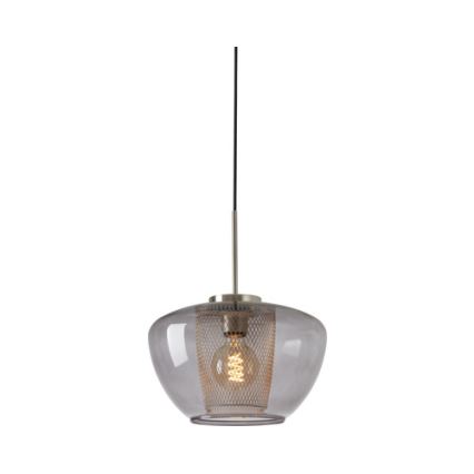 Briloner 4016-014 - Viseči lestenec na kablu SEVENTIES 1xE27/40W/230V dimna siva