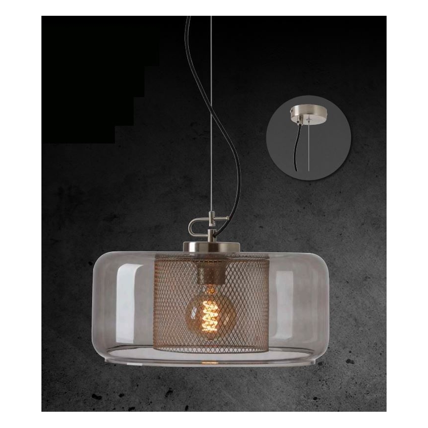 Briloner 4018-014 - Lestenec na vrvici SEVENTIES 1xE27/40W/230V prozorna