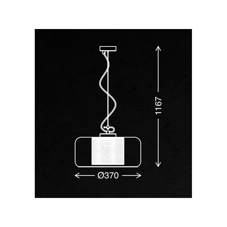 Briloner 4018-014 - Lestenec na vrvici SEVENTIES 1xE27/40W/230V prozorna