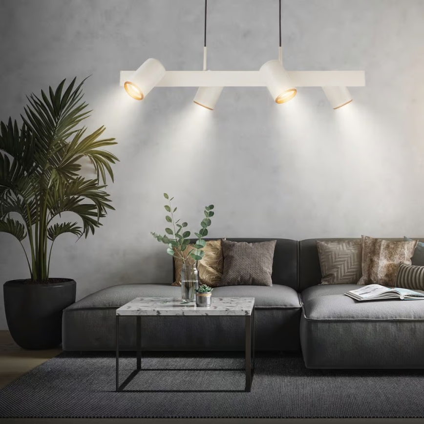 Briloner 4058044 - Lestenec na kablu ERA 4xGU10/10W/230V kremna