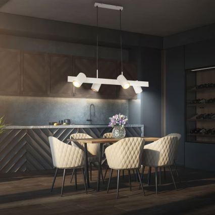 Briloner 4058044 - Lestenec na kablu ERA 4xGU10/10W/230V kremna