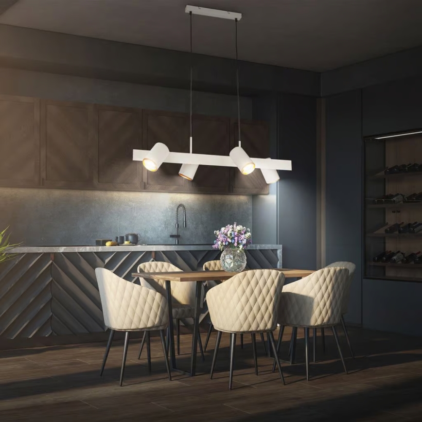 Briloner 4058044 - Lestenec na kablu ERA 4xGU10/10W/230V kremna