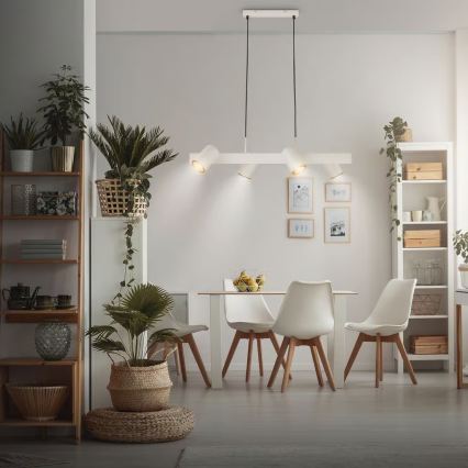 Briloner 4058044 - Lestenec na kablu ERA 4xGU10/10W/230V kremna