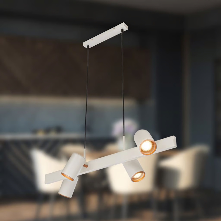 Briloner 4058044 - Lestenec na kablu ERA 4xGU10/10W/230V kremna