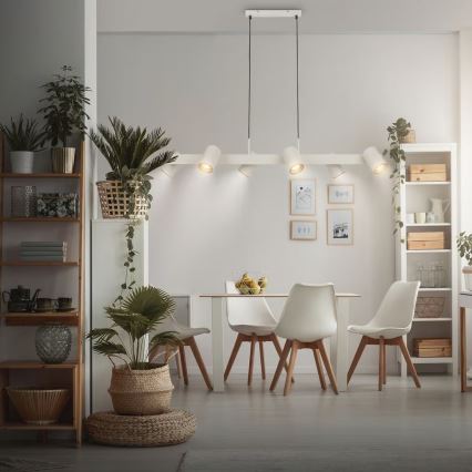 Briloner 4058064 - Viseči lestenec ERA 6xGU10/10W/230V kremaste barve