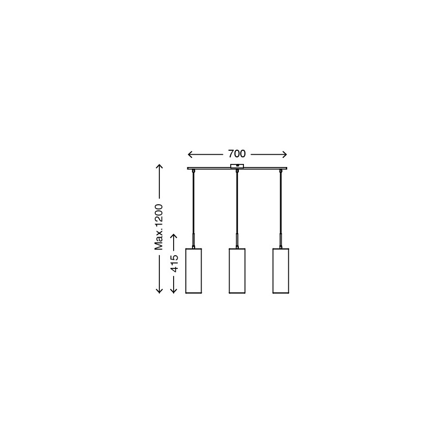 Briloner 4712-034 - Lestenec na vrvici 3xE27/25W/230V