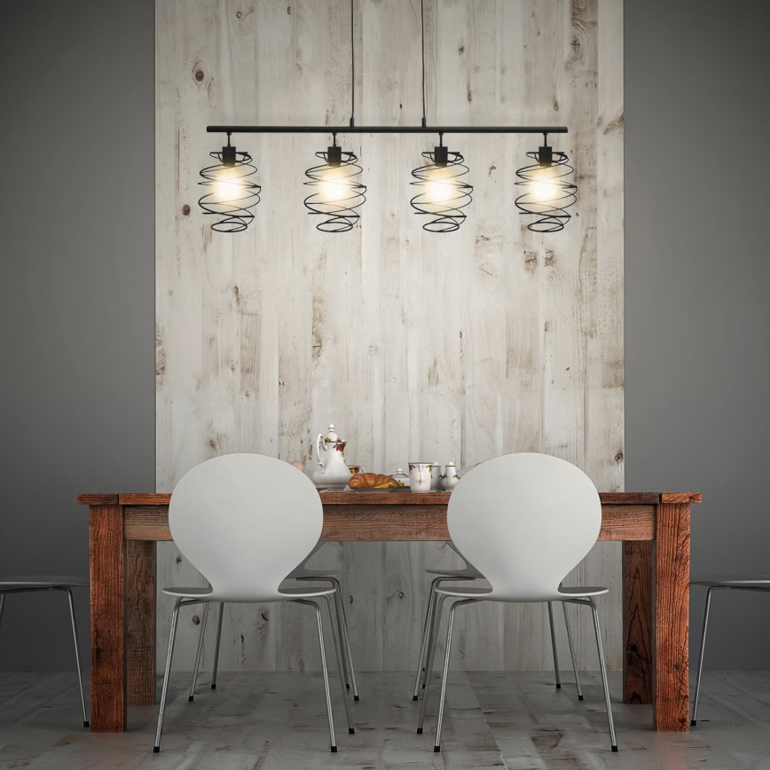 Briloner 4871-045 - Viseča svetilka na vrvici 4xE27/60W/230V