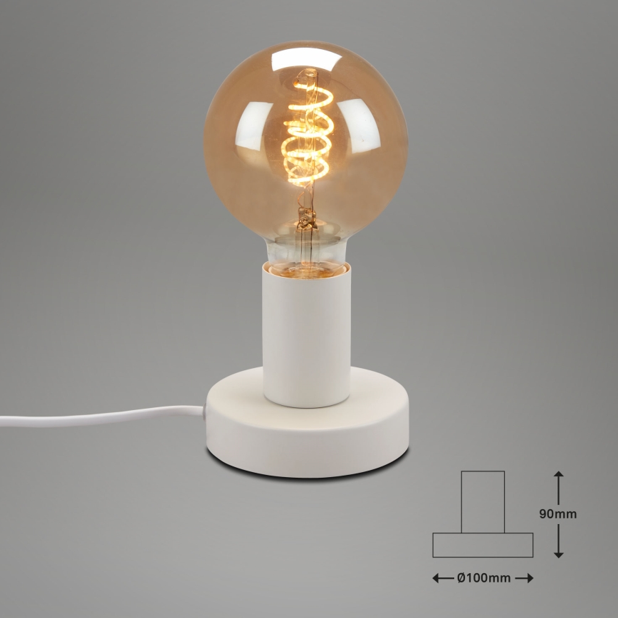 Briloner 7023-016 - Namizna svetilka TEEPU 1xE27/10W/230V bela