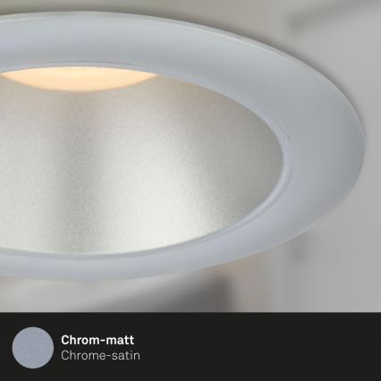 Briloner 7041-034 - SET 3x LED Kopalniška vgradna svetilka LED/4,9W/230V IP44 srebrna