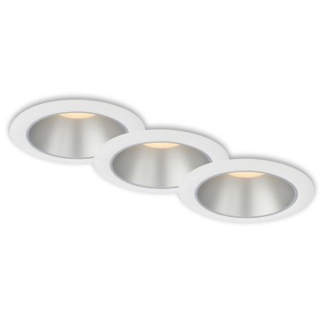 Briloner 7041-036 - SET 3x LED Kopalniška vgradna svetilka LED/4,9W/230V IP44 bela