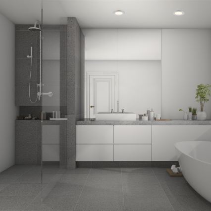 Briloner 7049014 - LED kopalniška vgradna stropna svetilka z možnostjo zatemnitve LED/6W/230V 3000K IP44 matni krom